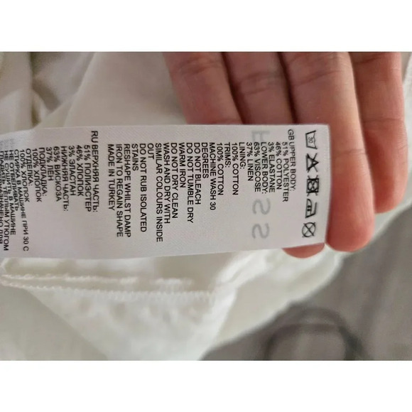 Reiss Zeta Jersey Knit Top Mixed Media Belted Mini Dress Size US 8 - Picture 8 of 8